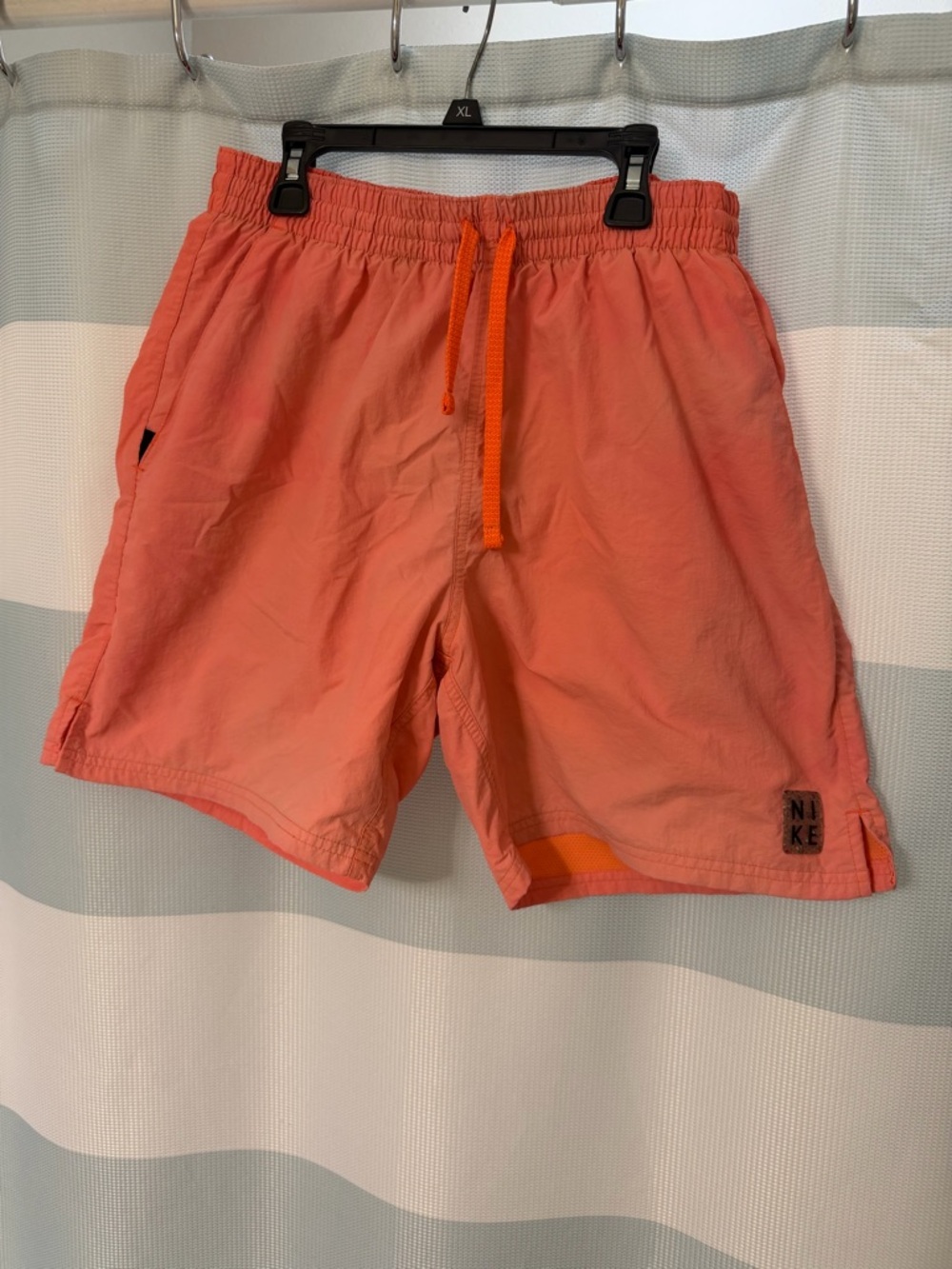 Nike Men’s Ombré Coral Swim Trunks with Orange Drawstring